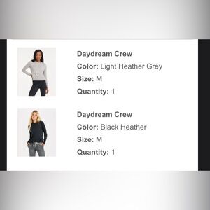 Vuori Daydream Crew Long Sleeve - Light Heather Grey and Black Heather